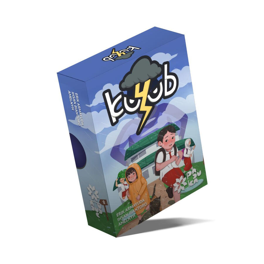 Story: a group of children after school ran through the rain to be the first ones to reach home. don&#39;t be a last one to arrive or mom will be mad!